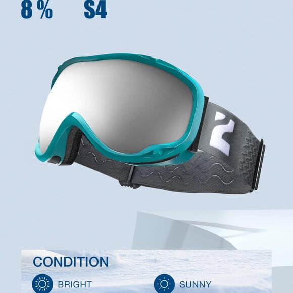 Ski Goggles OTG Anti fog Snow Goggles - Picture 5 of 7